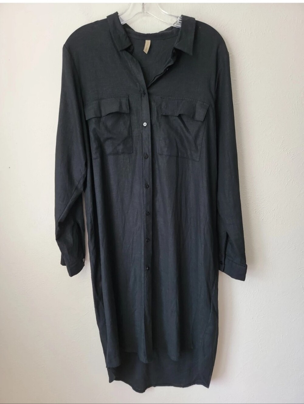 Soya Concepts Long Oversized Linen Shirt Dress Minimalist